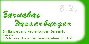 barnabas wasserburger business card